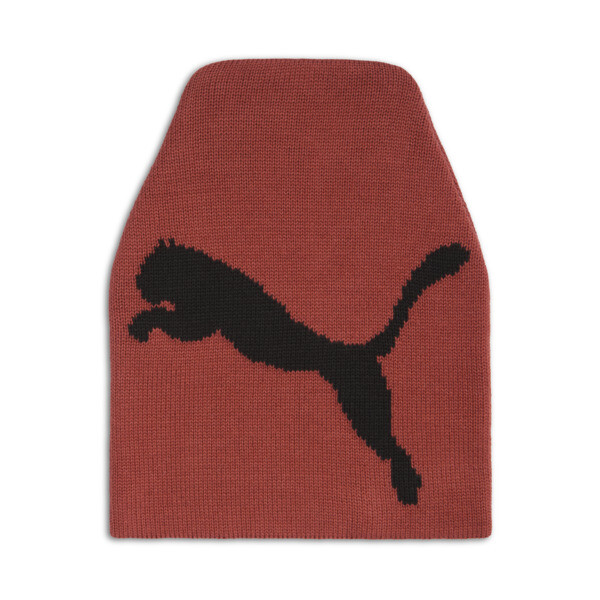 Puma Long Knit Beanie Hat In Dark Red