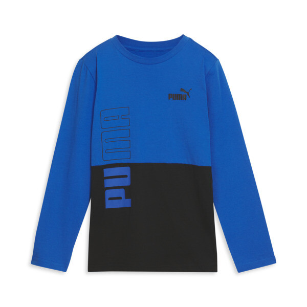 PUMA Power Pack Big Kids Long Sleeve T-Shirt in Racing Blue Size M 28$