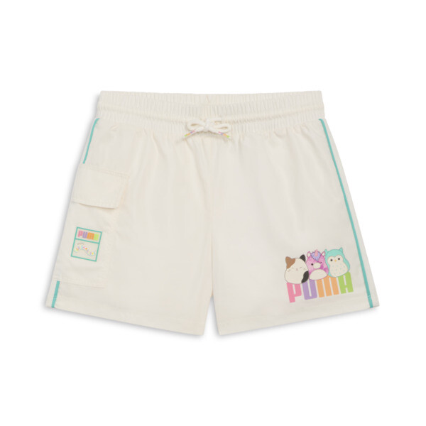 Puma X Squishmallows Little Kids' Cargo Shorts In Warm White
