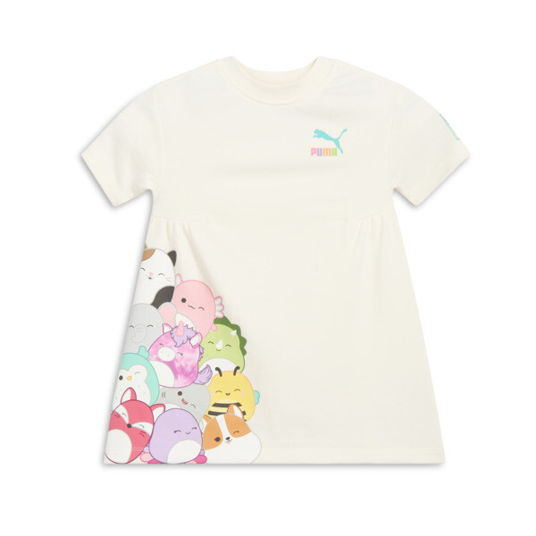 PUMA x SQUISHMALLOWS Toddlers’ T-Shirt Dress in Warm White, Size 3T