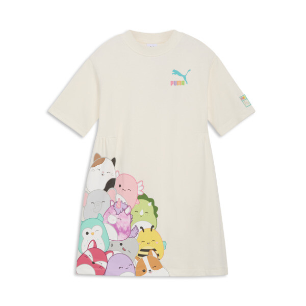 PUMA x SQUISHMALLOWS Big Kids T-Shirt Dress in Warm White Size S 45$