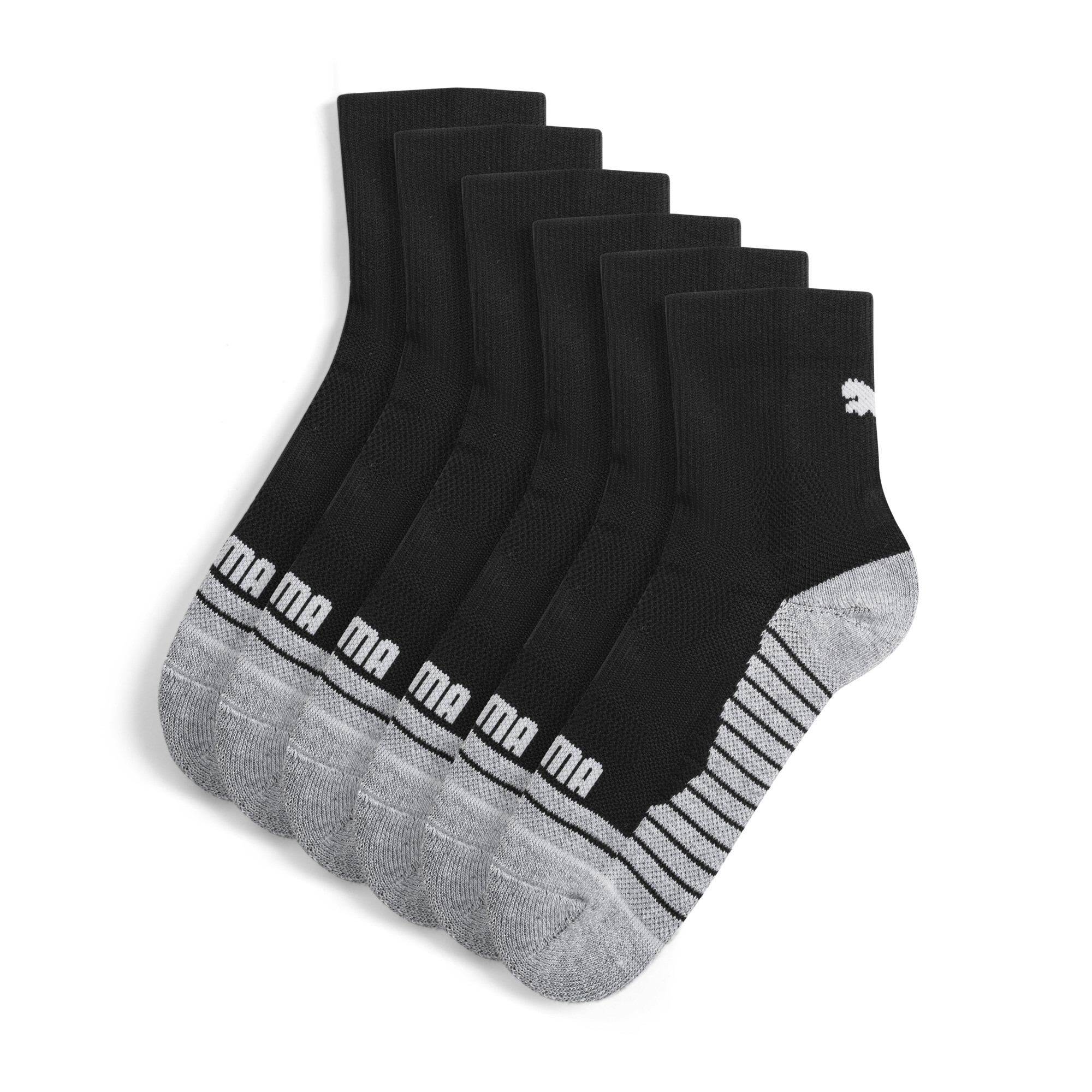 Puma Big Kids' Low Crew Socks [3 Pairs] In Black