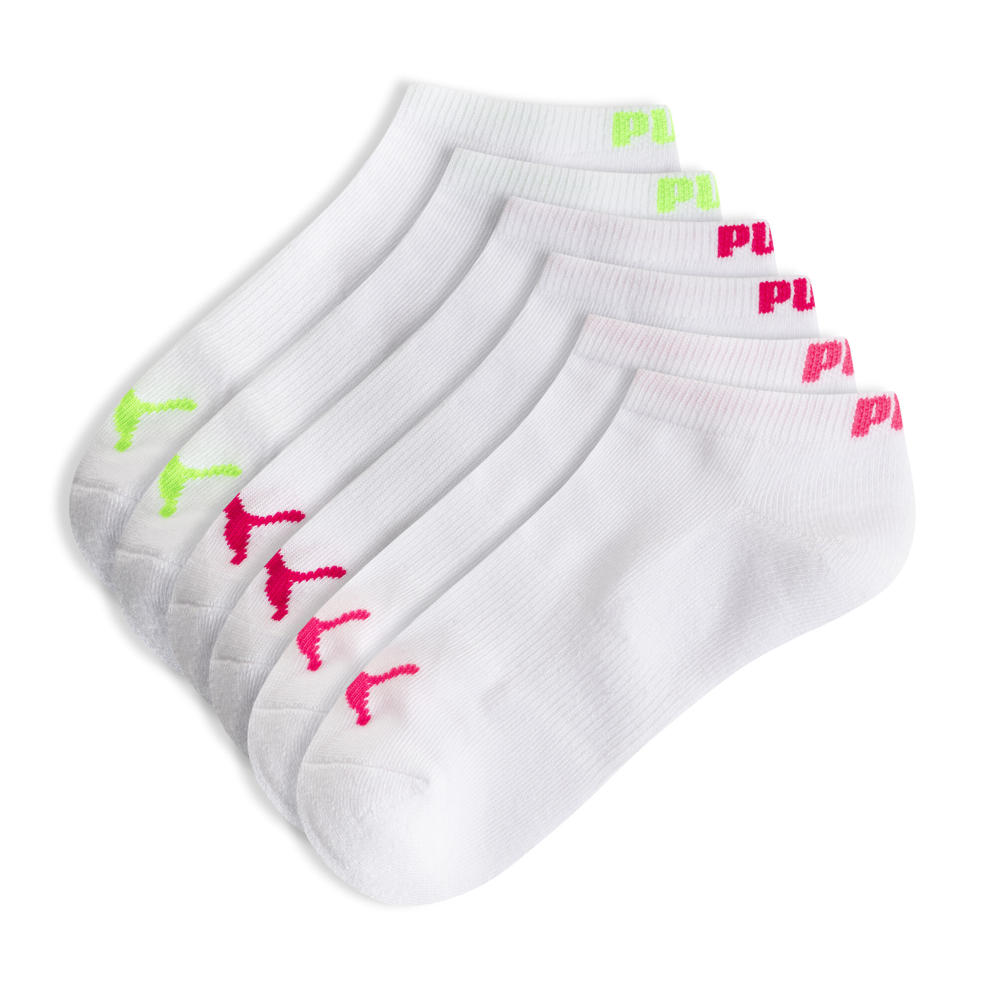 Puma Big Kids Low Cut Socks [3 Pairs] In White