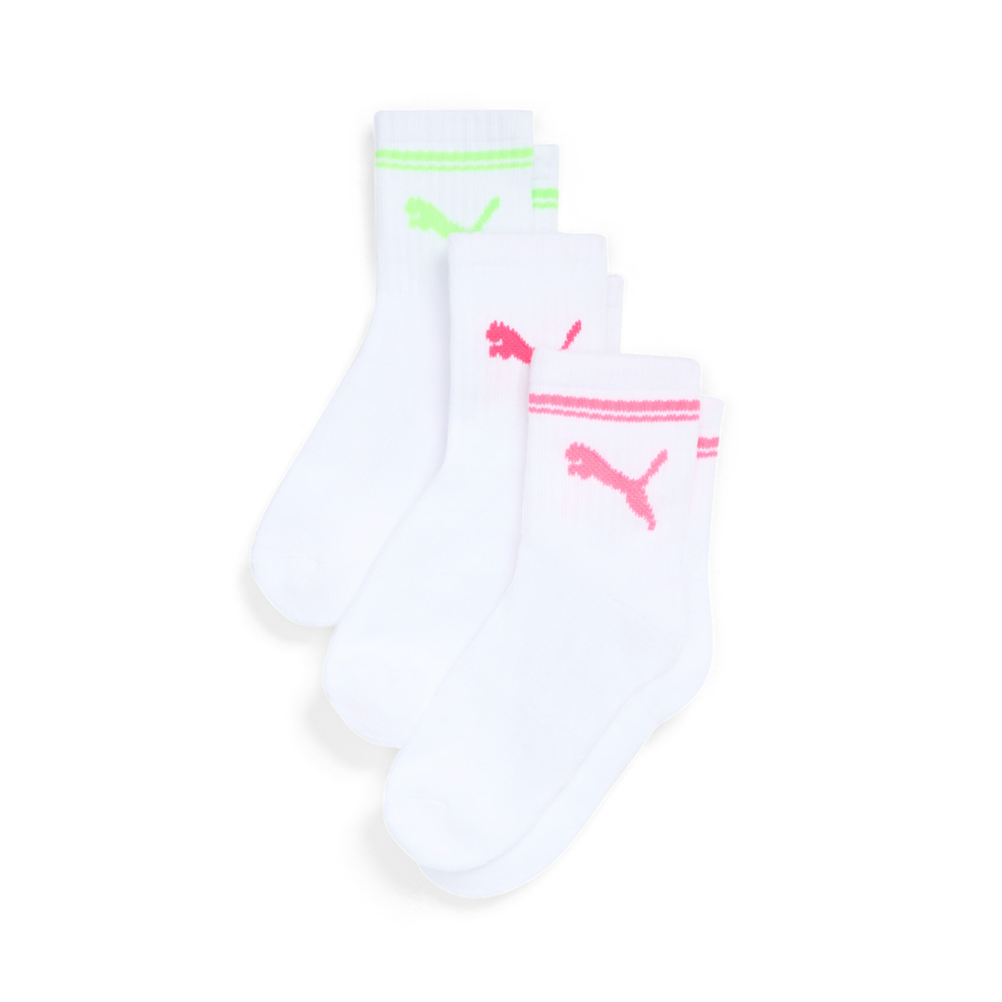 Puma Big Kids' Low Crew Socks [3 Pairs] In White