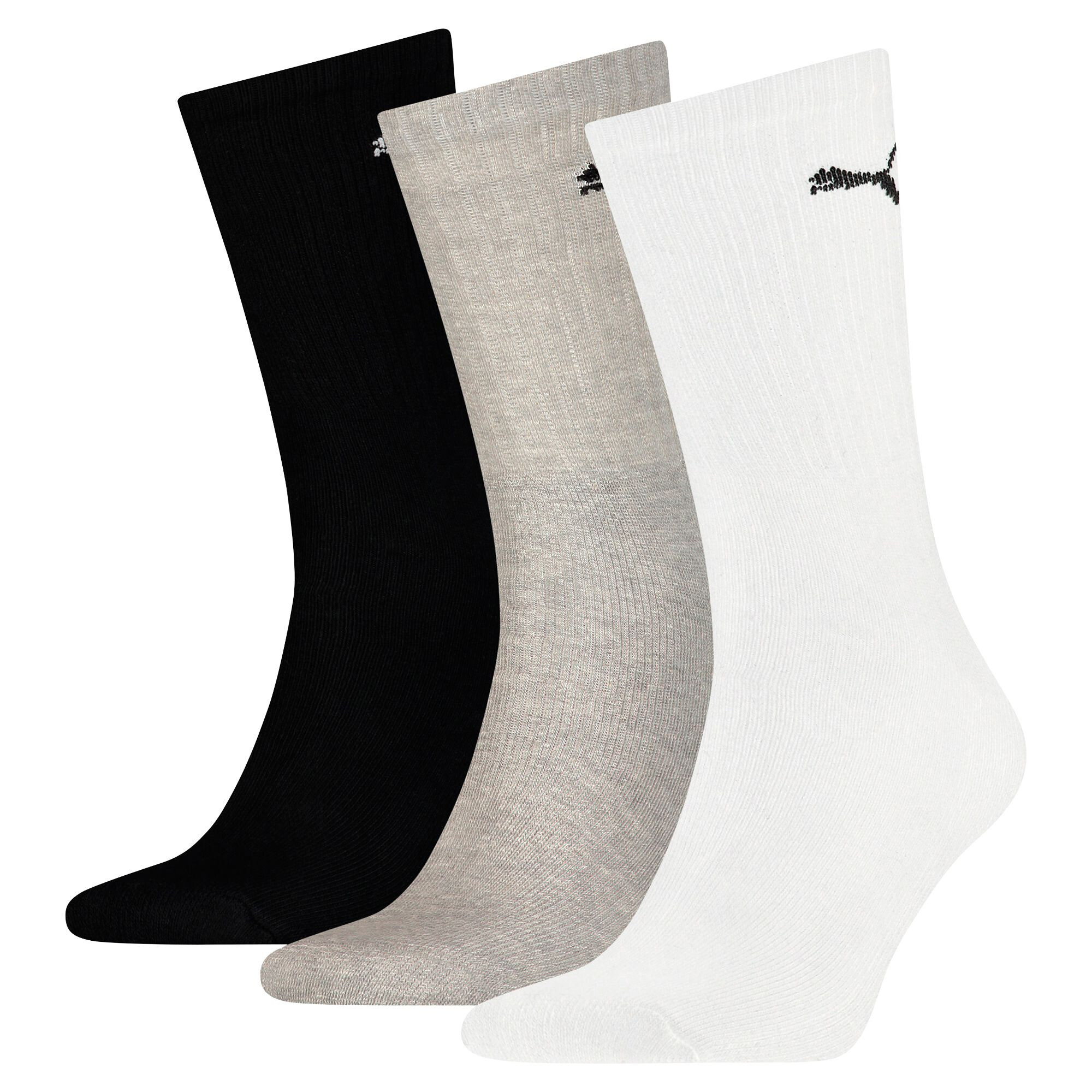 Puma CREW SOCK 3P, White, Size 47-49, Clothing