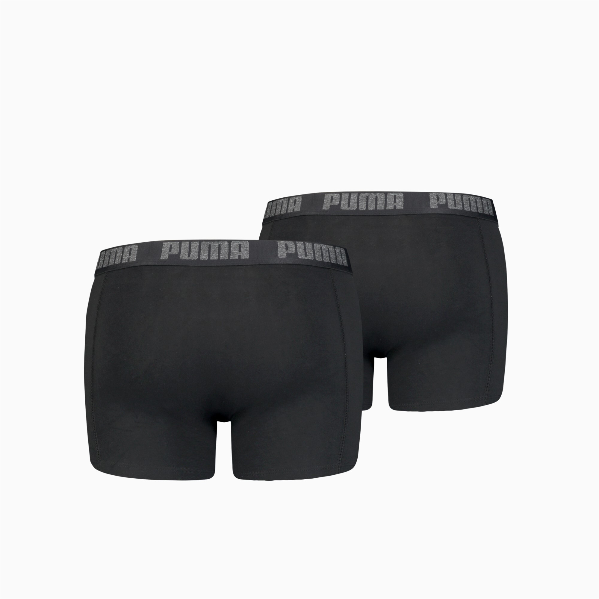Men's Puma Basic Short Boxer 2 Pack, Black, Size 4, Clothing