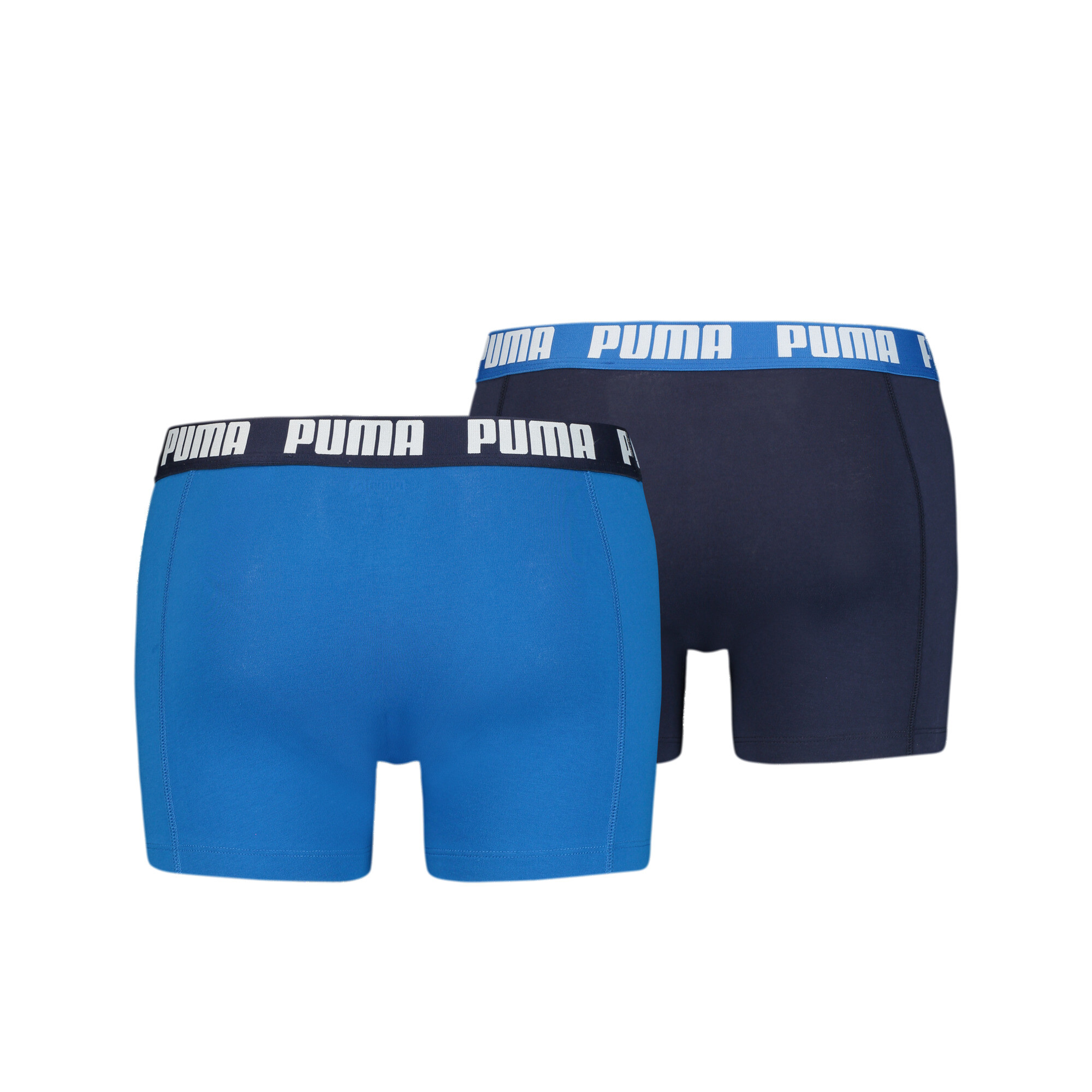 Men's PUMA Basic Short Boxer 2 Pack In Blue, Size 2XL, Cotton