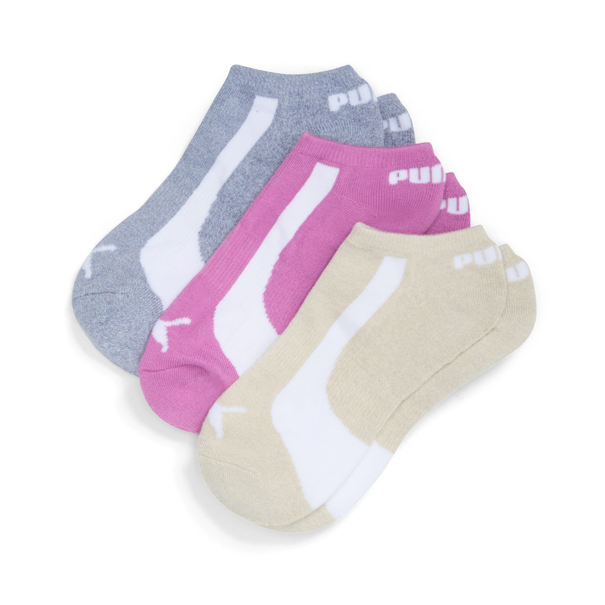 Puma Women's No Show Socks [3 Pairs] In Assorted Colours