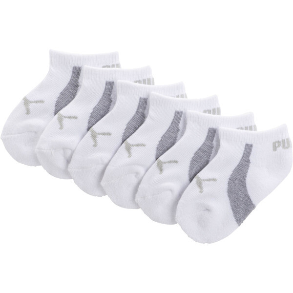 Puma Kids' Infant Boys' Terry No Show Socks (3 Pairs) In White / Grey