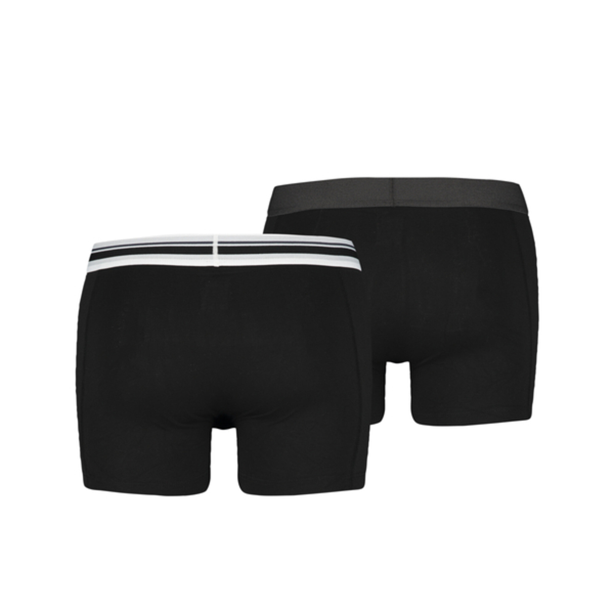 Men's PUMA Placed Logo Boxers 2 Pack In 10 - Black, Size Medium