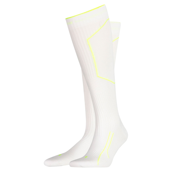Medias unisex por la rodilla PUMA Performance Running (pack de 1 par), white, large-ARG