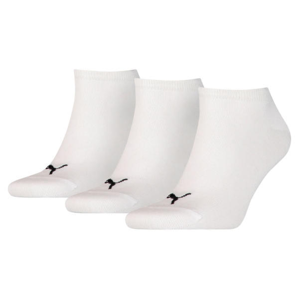 Pack de 3 Medias tobilleras lisas unisex, white, large-ARG