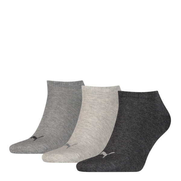 Pack de 3 Medias tobilleras lisas unisex, anthraci/l mel grey/m mel grey, large-ARG