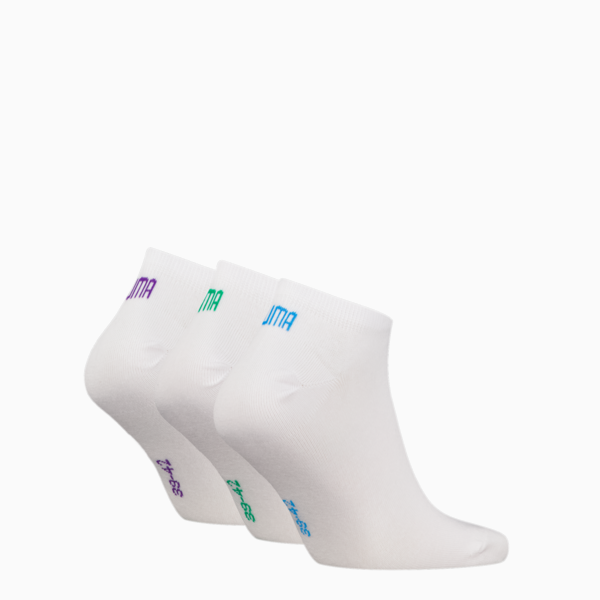 Pack de 3 Medias tobilleras lisas unisex, white combo, large-ARG
