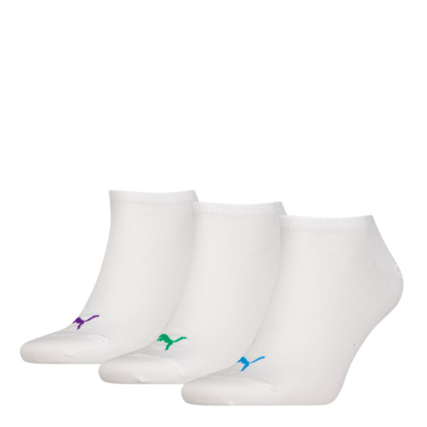 Pack de 3 Medias tobilleras lisas unisex, white combo, large-ARG