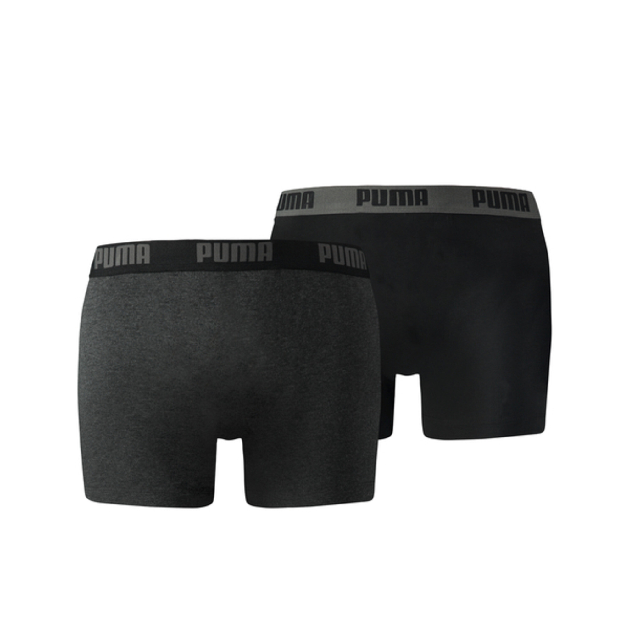 Men's PUMA Basic Boxers 2 Pack In Gray, Size Large