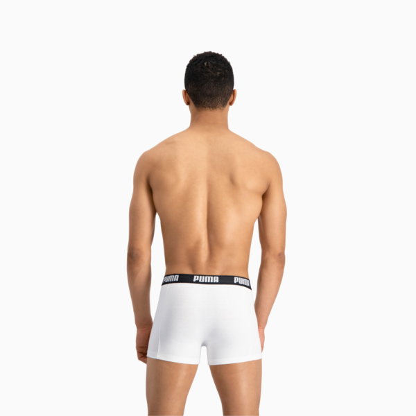 PUMA Basic Men's Boxers 2 Pack, white / black, large-ZAF