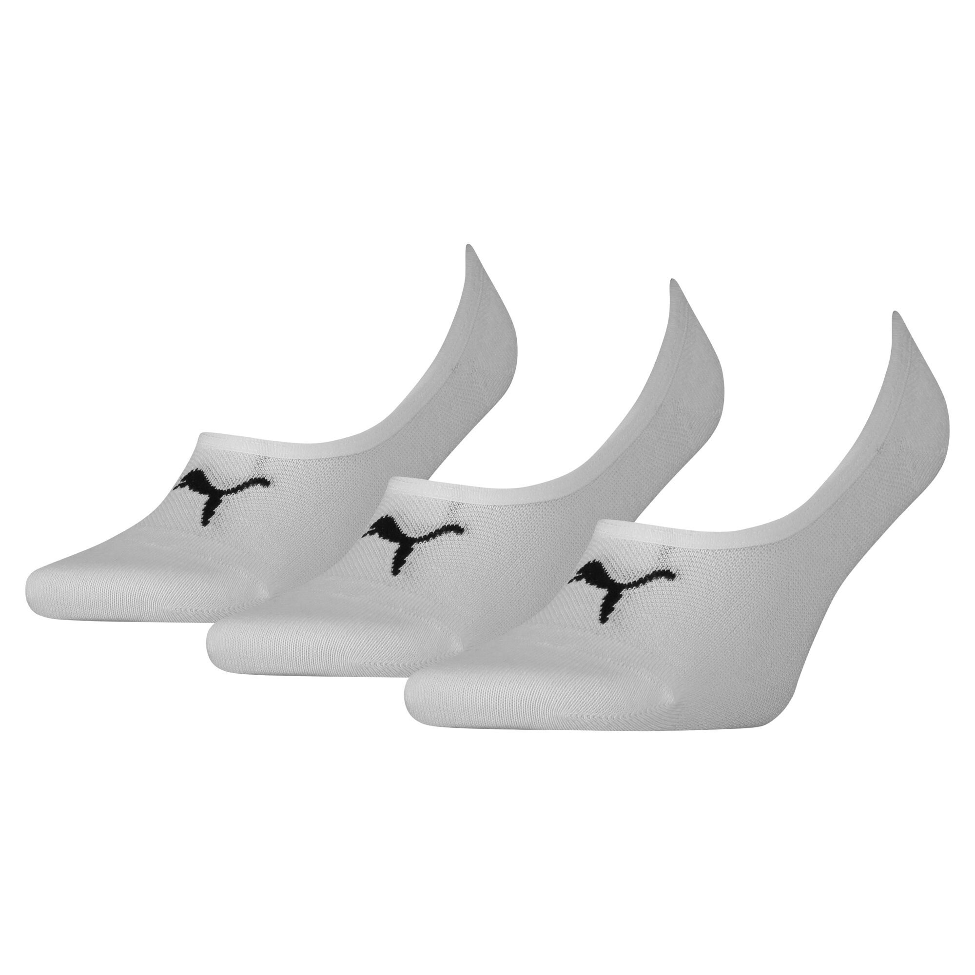 Puma Unisex Footie 3 Pack, White, Size 39-42, Clothing