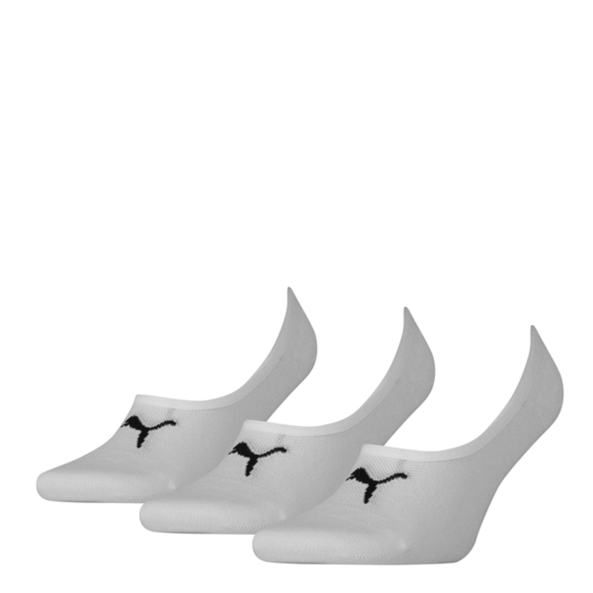 PUMA Unisex Footie 3 Pack In White, Size 39-42