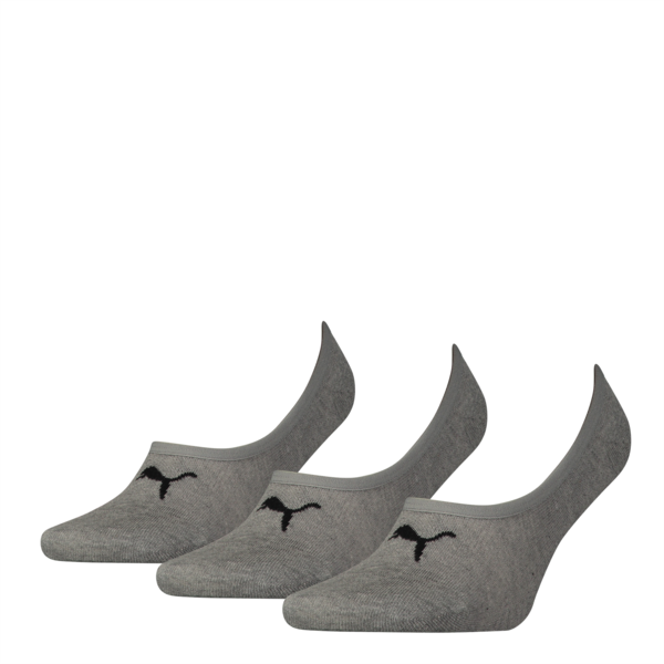 Calcetines invisibles PUMA Footie 3 pares, middle grey melange, large-MEX