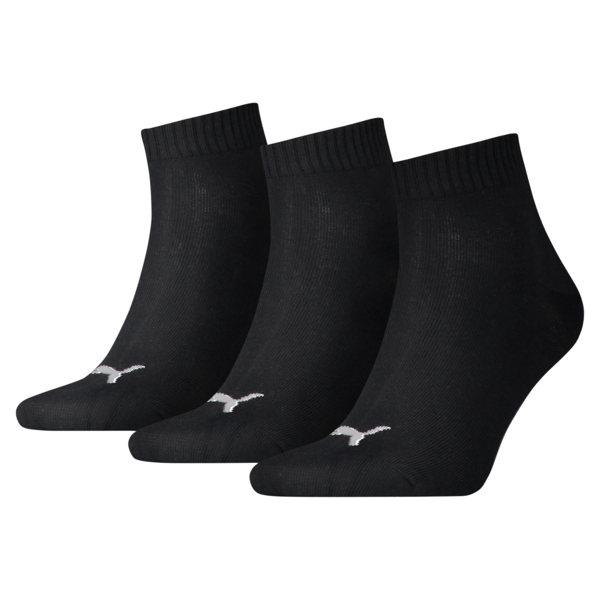 Pack de 3 Medias tobilleras lisas unisex, black, large-ARG