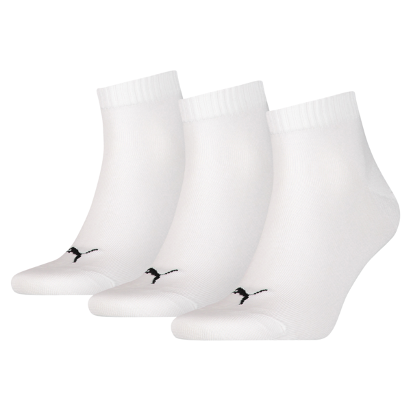 Pack de 3 Medias tobilleras lisas unisex, white, large-ARG