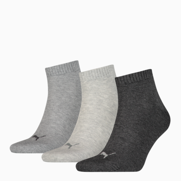 Pack de 3 Medias tobilleras lisas unisex, anthraci/l mel grey/m mel grey, large-ARG