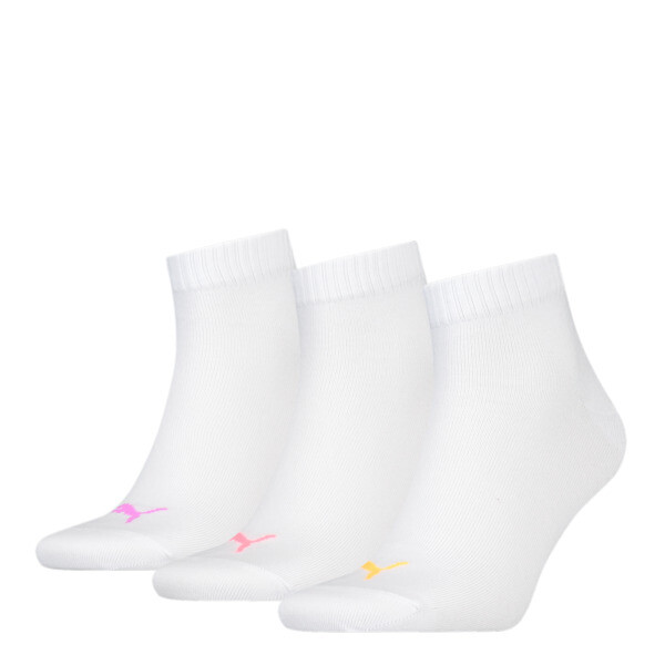 Pack de 3 Medias tobilleras lisas unisex, white combo, large-ARG