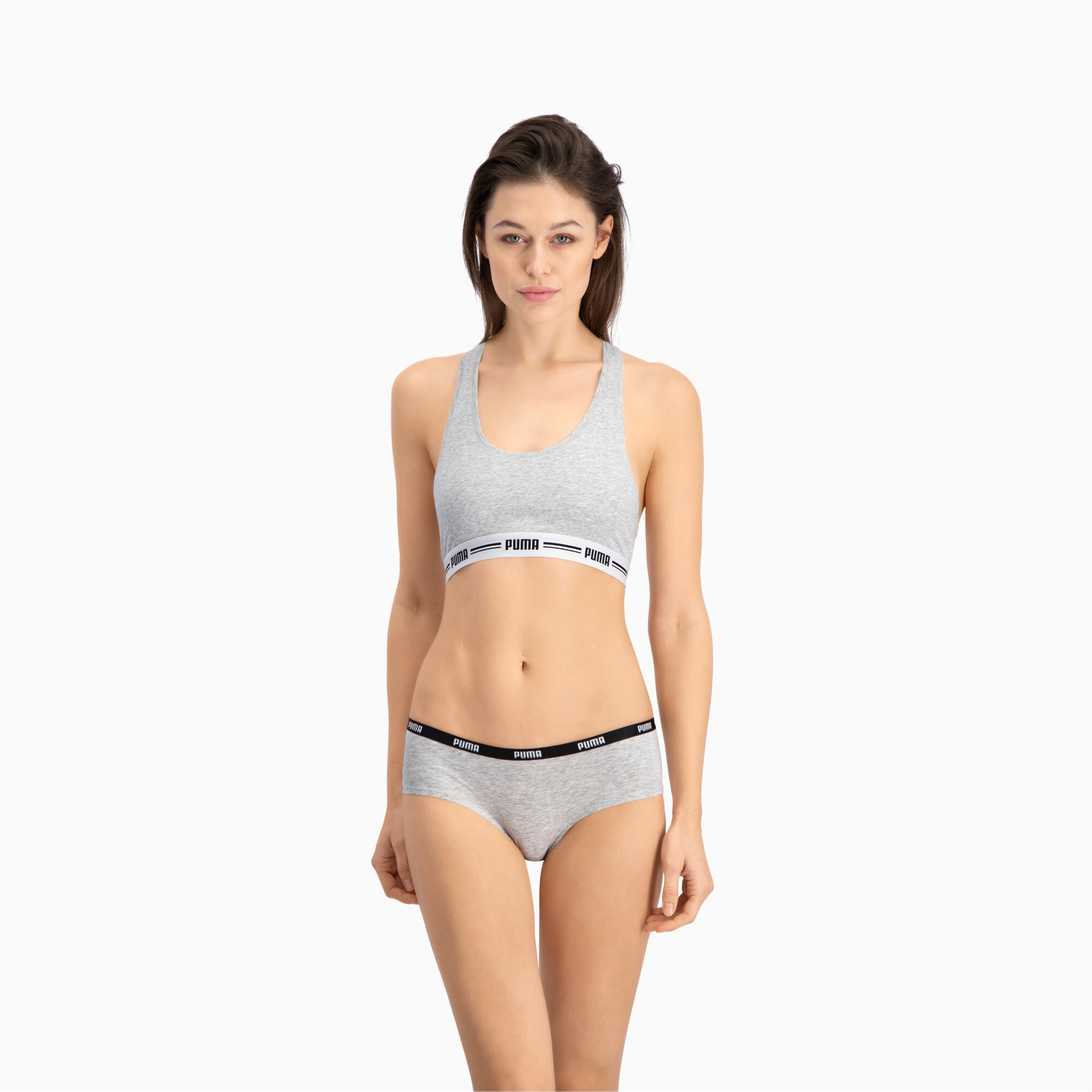 Women's PUMA Hipster Underwear 3 Pack In White, Size Small