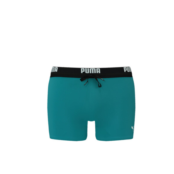 PUMA Swim Logo Men's Swimming Trunks, real teal, large-ZAF