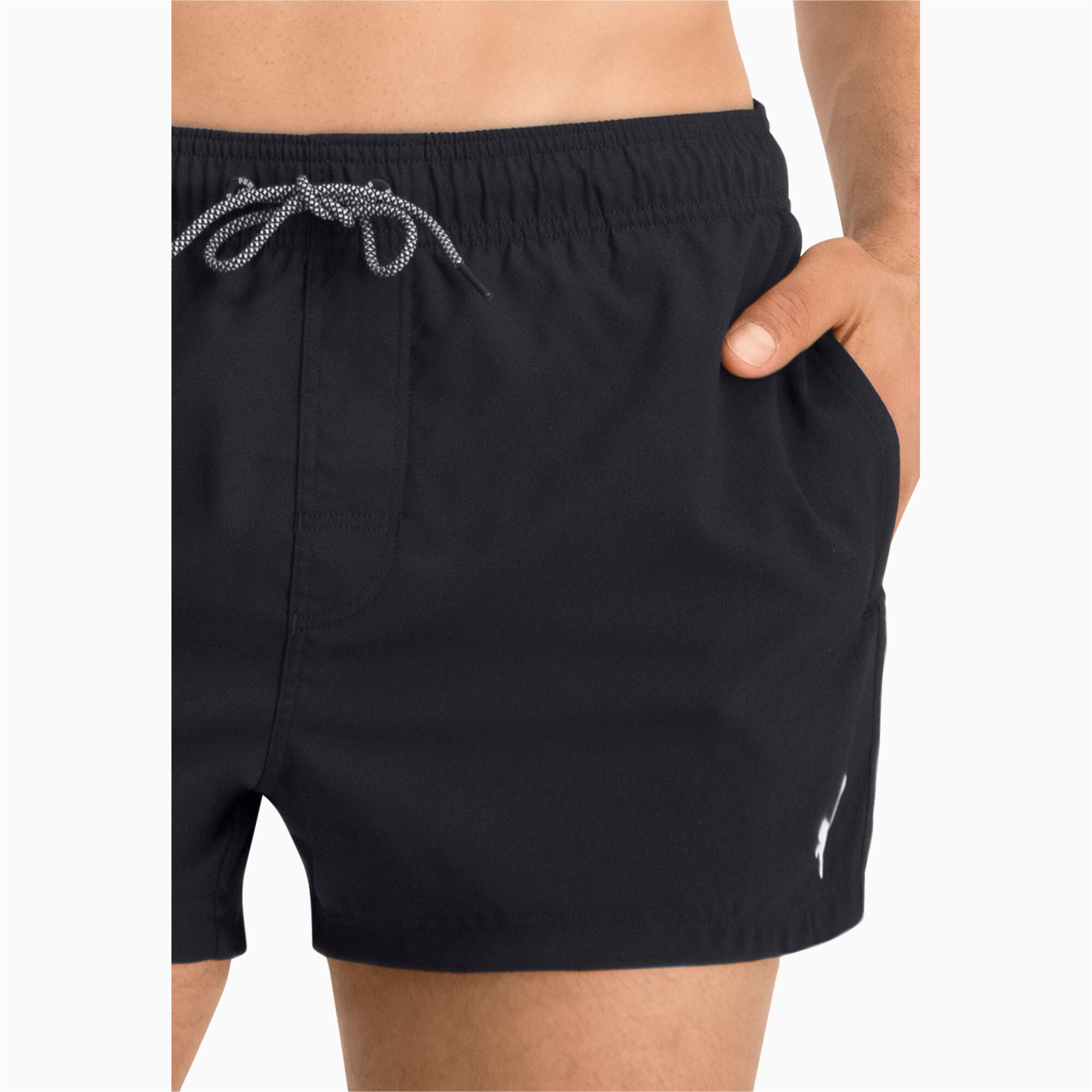 Men's Puma's Short Length Swimming Shorts, Black, Size M, Clothing