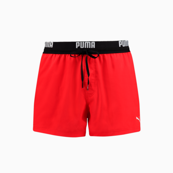 PUMA  Logo Men's Short Length Swimming Shorts, red, large-ZAF