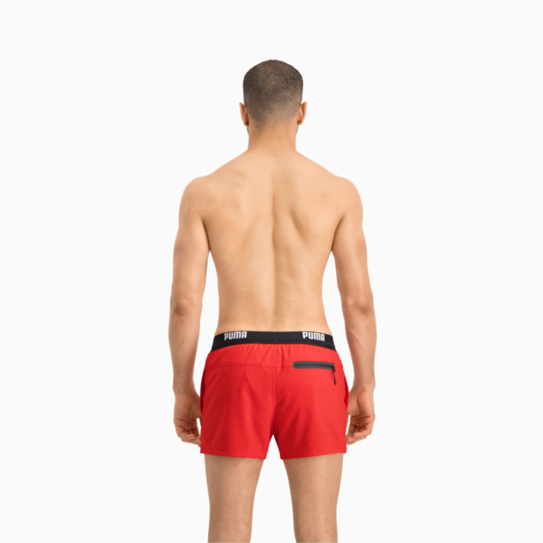 PUMA  Logo Men's Short Length Swimming Shorts, red, large-ZAF