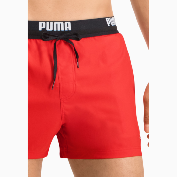 PUMA  Logo Men's Short Length Swimming Shorts, red, large-ZAF