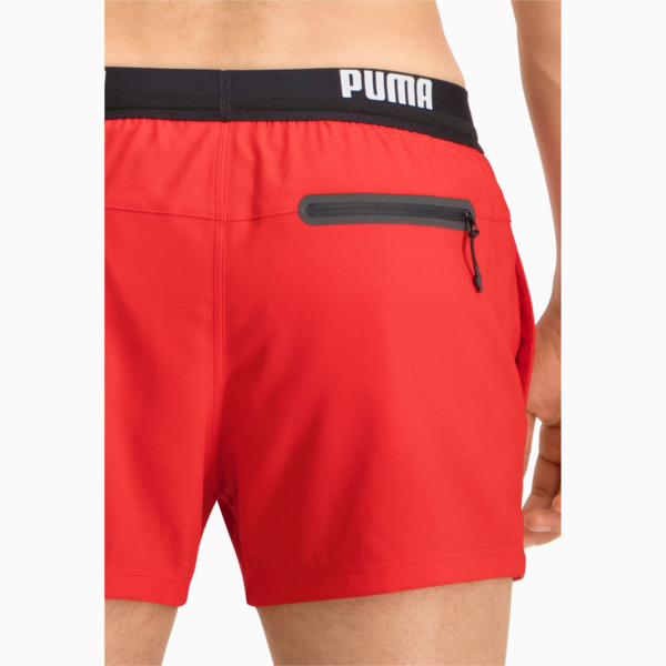PUMA  Logo Men's Short Length Swimming Shorts, red, large-ZAF