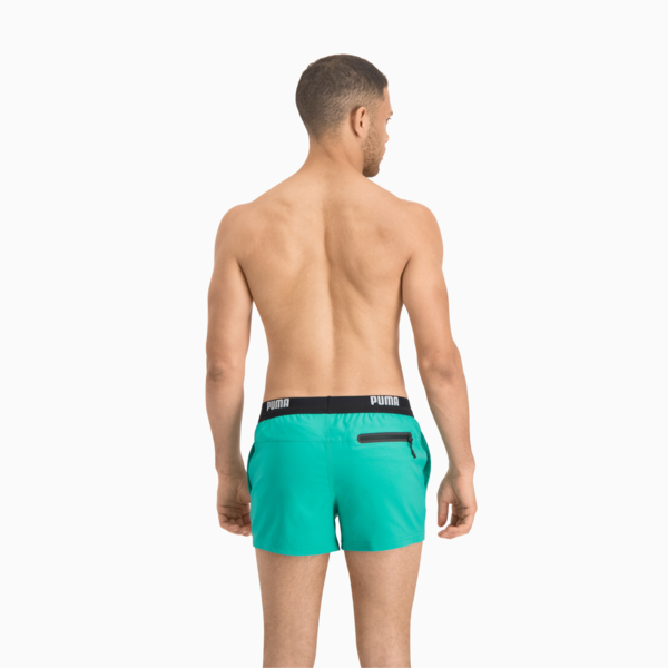 PUMA  Logo Men's Short Length Swimming Shorts, aqua, large-ZAF