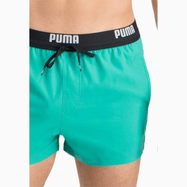 PUMA  Logo Men's Short Length Swimming Shorts, aqua, large-ZAF