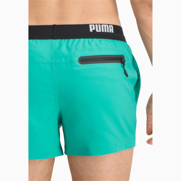 PUMA  Logo Men's Short Length Swimming Shorts, aqua, large-ZAF