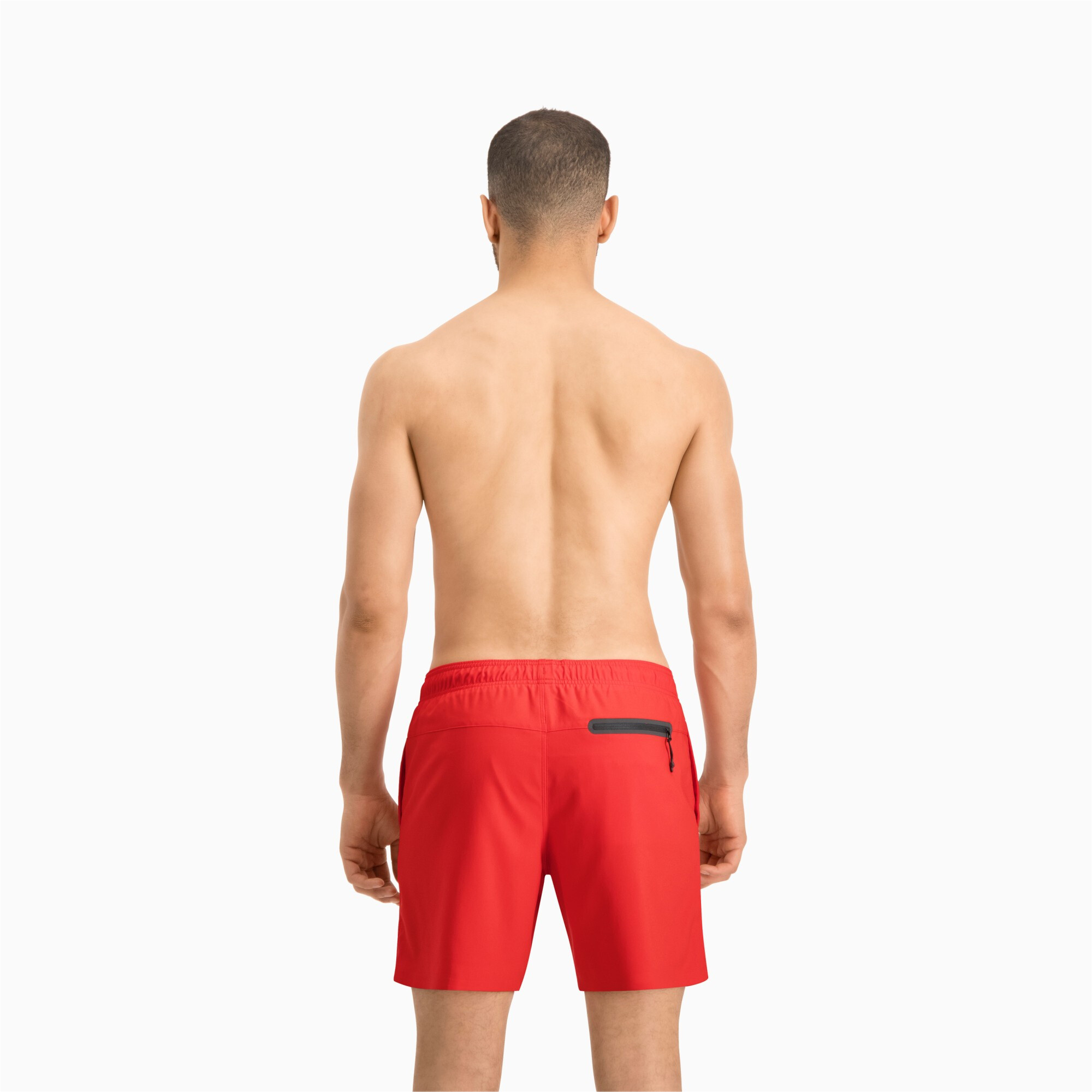 Men's Puma Swim Mid-Length's Swimming Shorts, Red, Size XS, Clothing