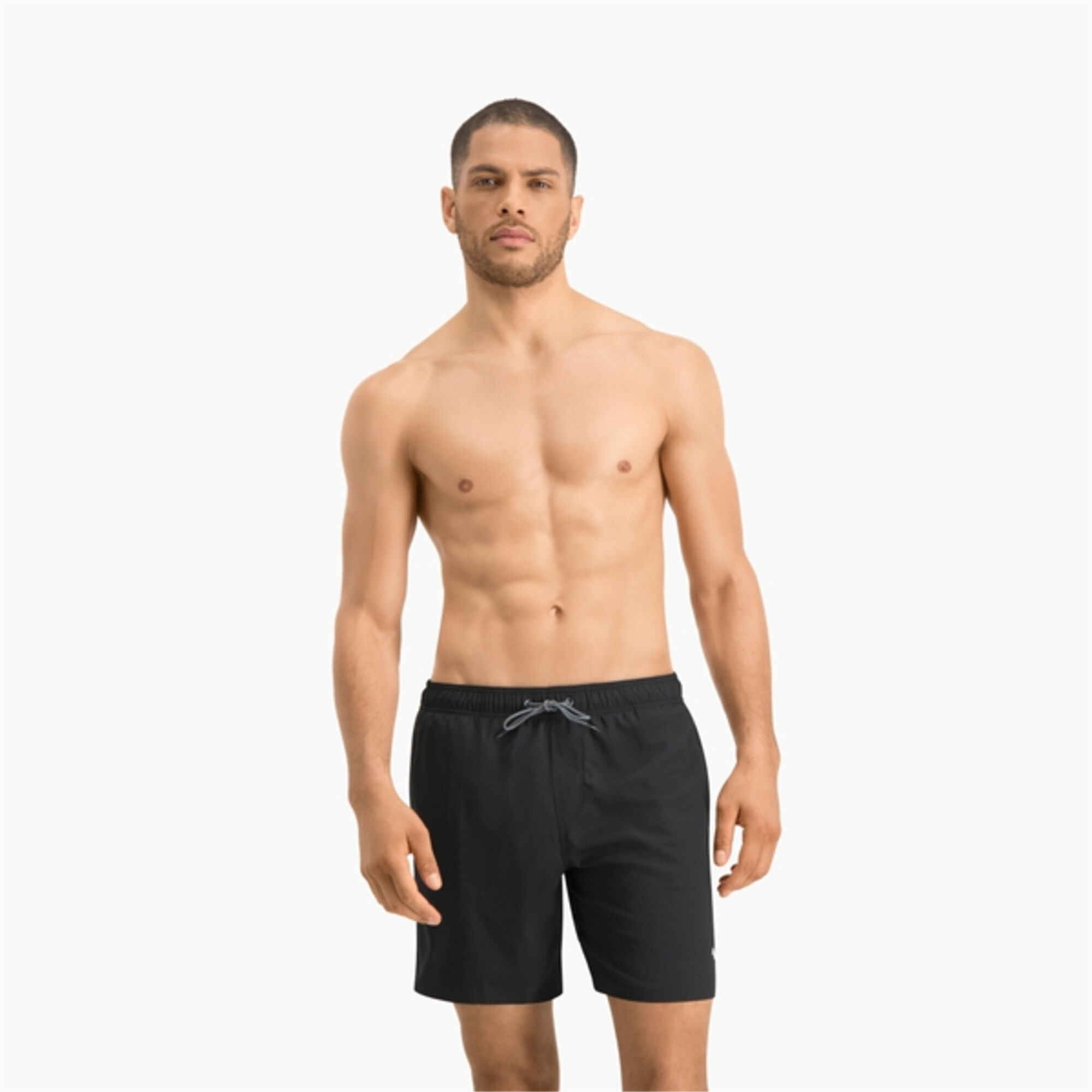 Men's PUMA Swim Mid-Length Swimming Shorts In 10 - Black, Size Large