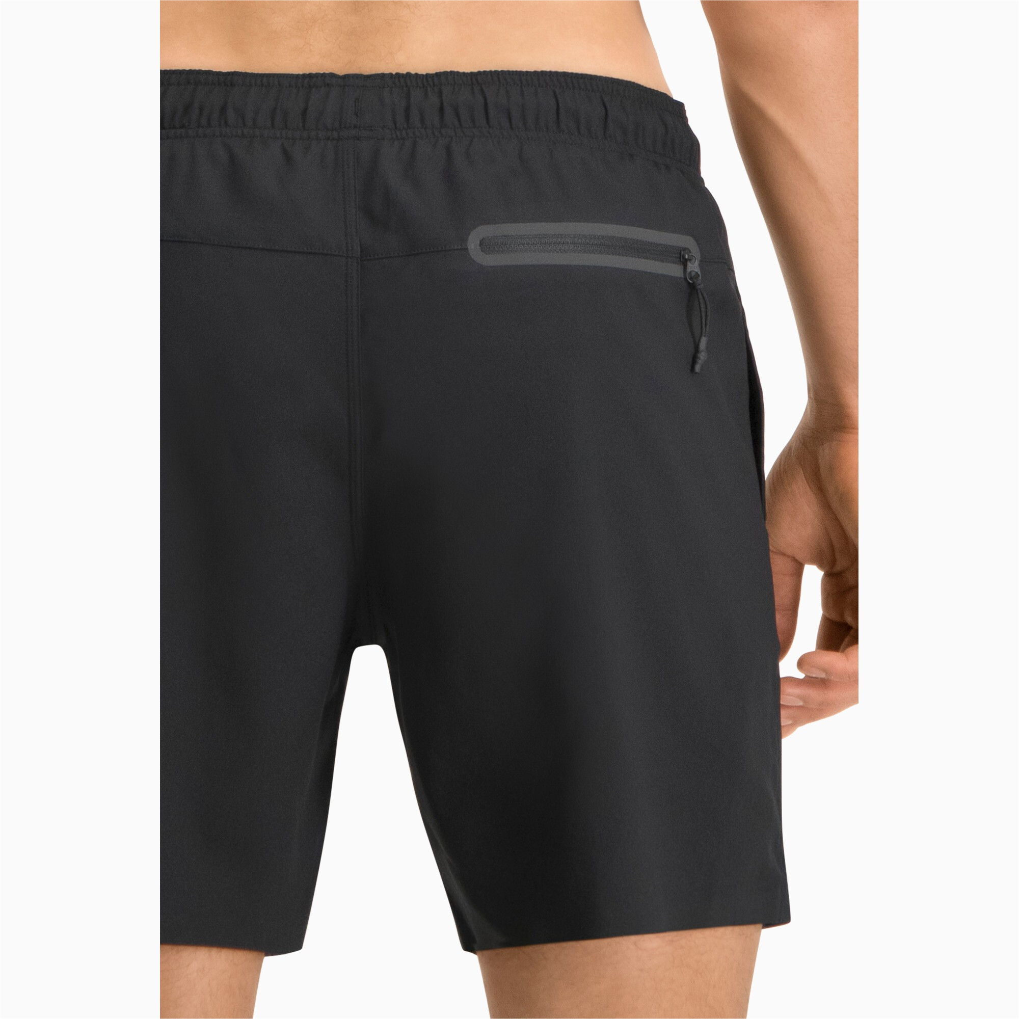 Men's PUMA Swim Mid-Length Swimming Shorts In Black, Size Small