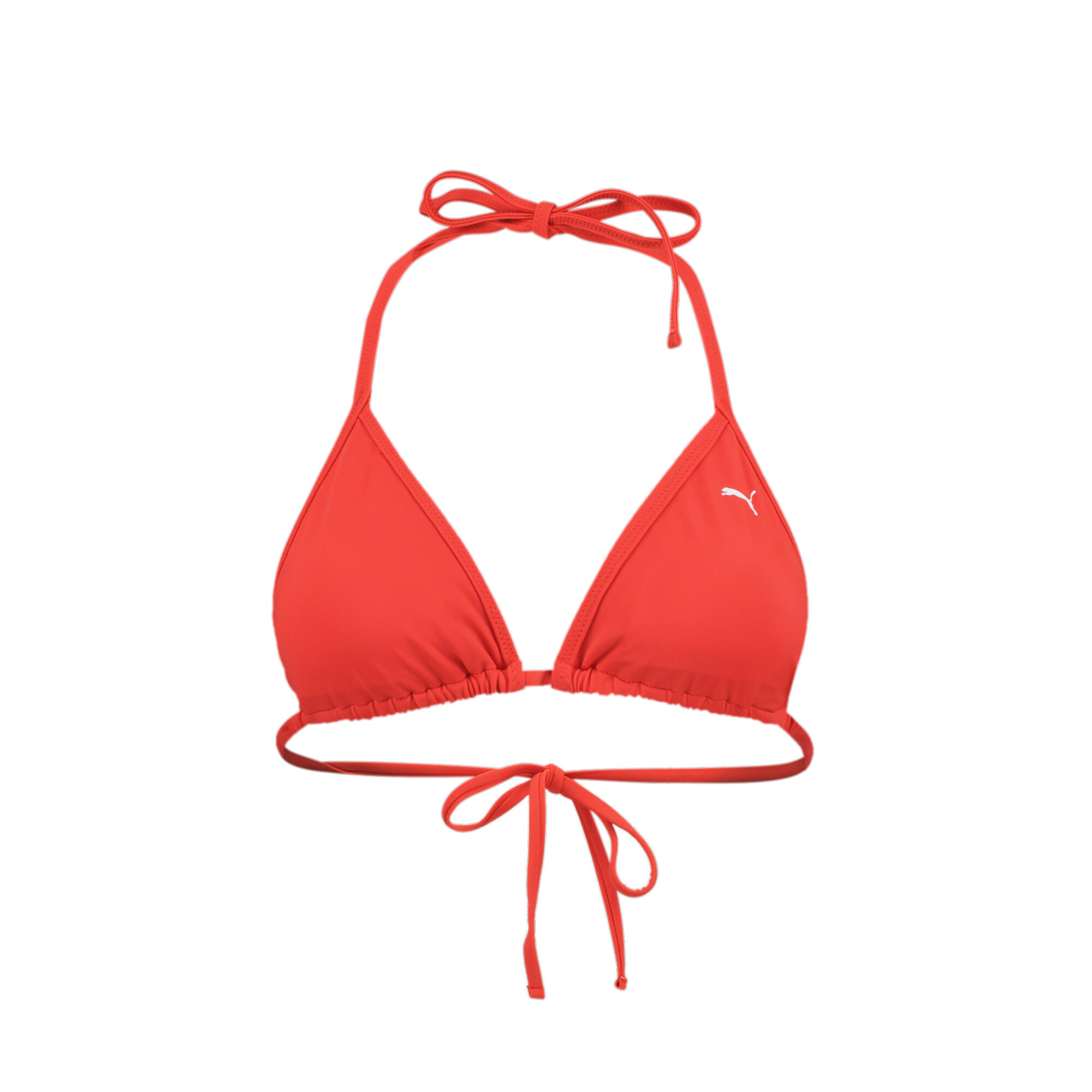 Women's Puma Swim's Triangle Bikini Top, Red, Size S, Sport