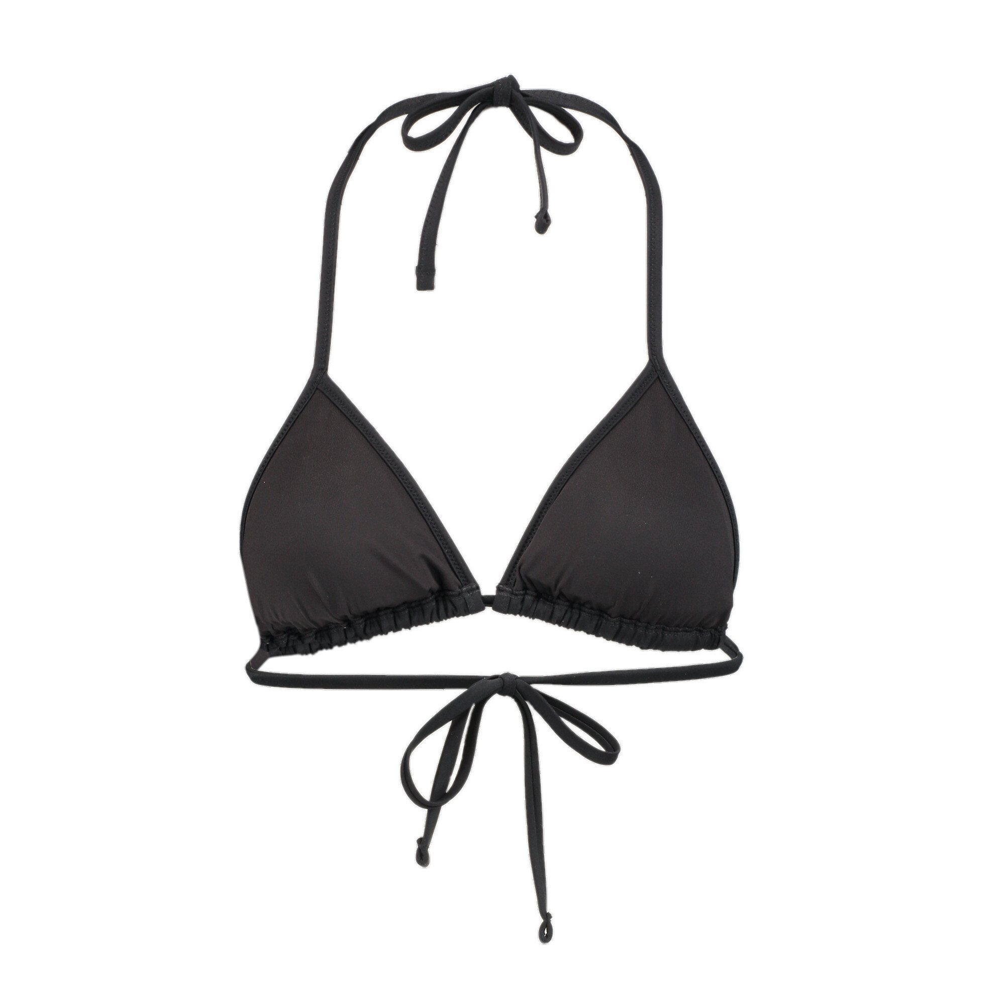 Women's Puma Swim's Triangle Bikini Top, Black, Size M, Clothing