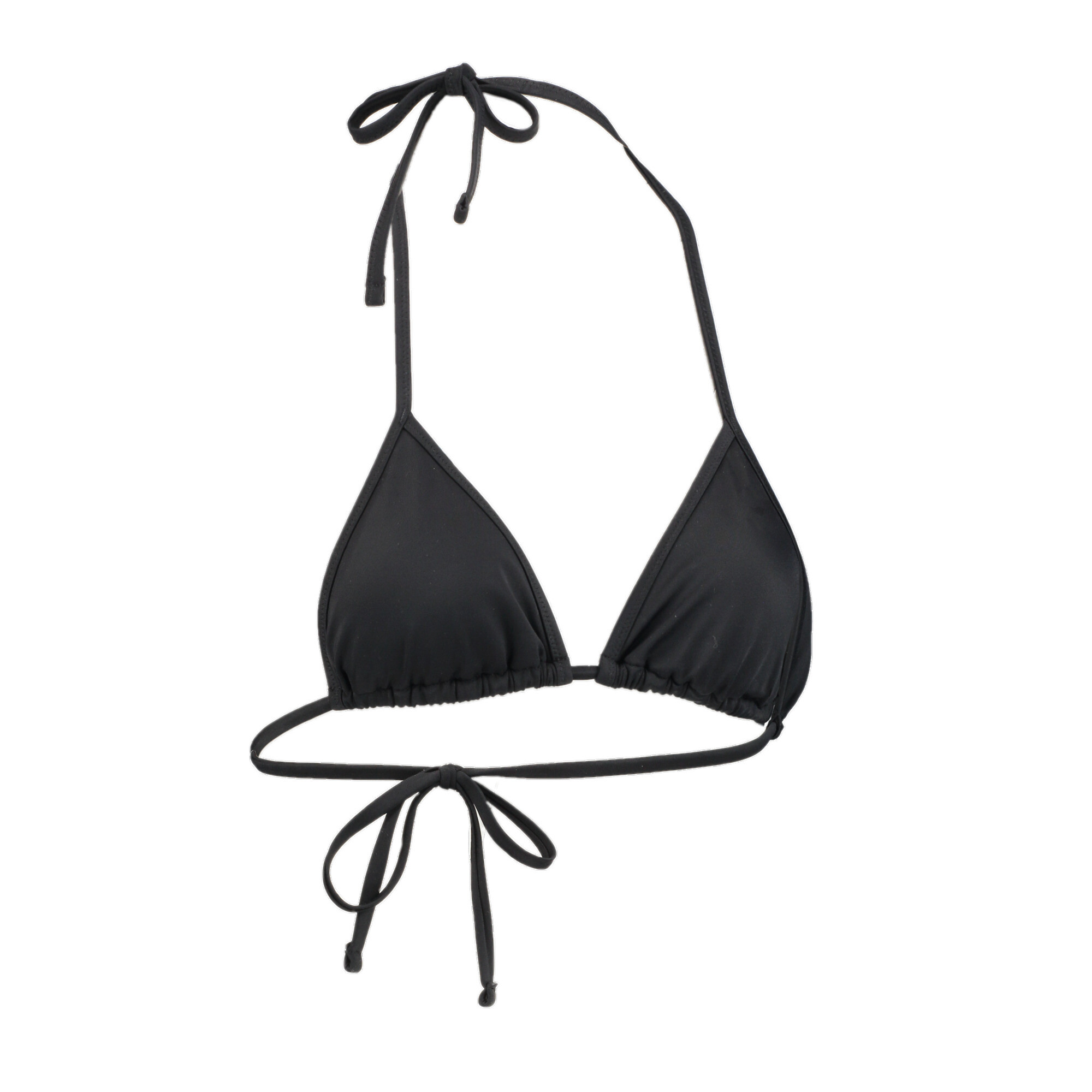 Women's PUMA Swim Triangle Bikini Top In Black, Size Large