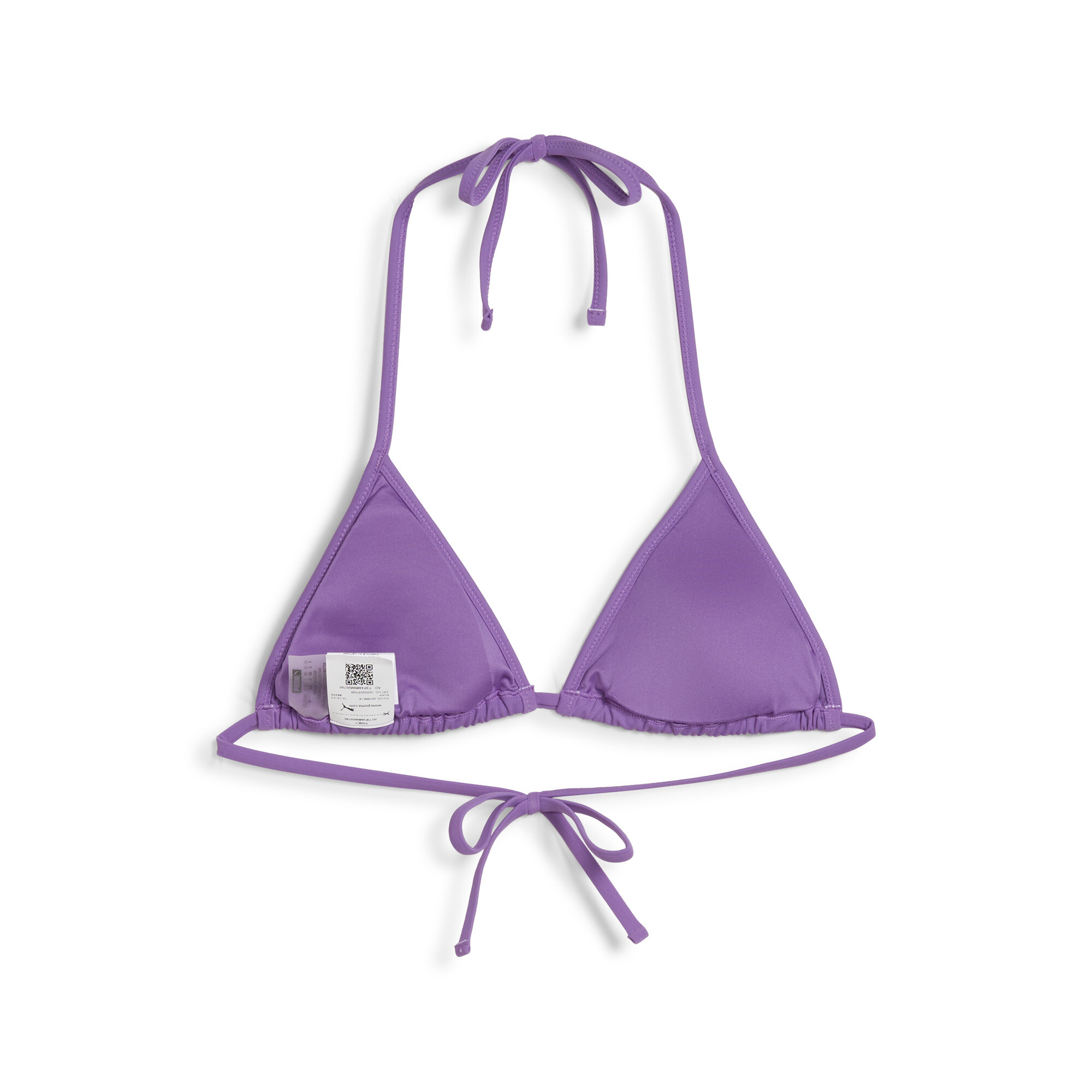 Women's Puma Swim's Triangle Bikini Top, Purple, Size XL, Sport