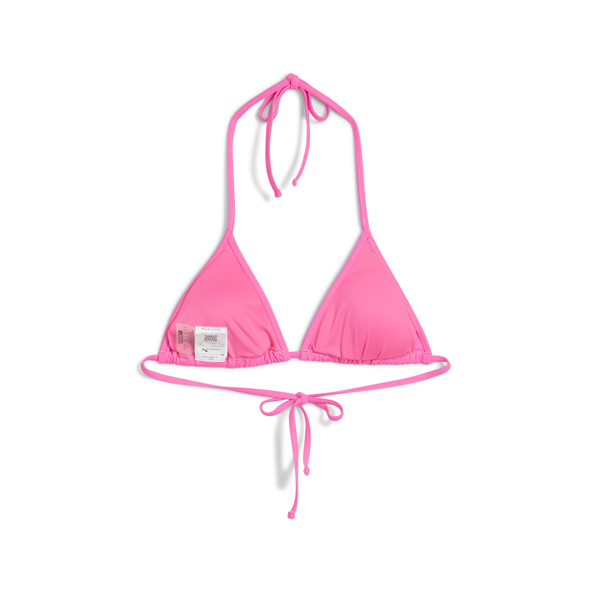 Women's Puma Swim's Triangle Bikini Top, Pink, Size L, Clothing