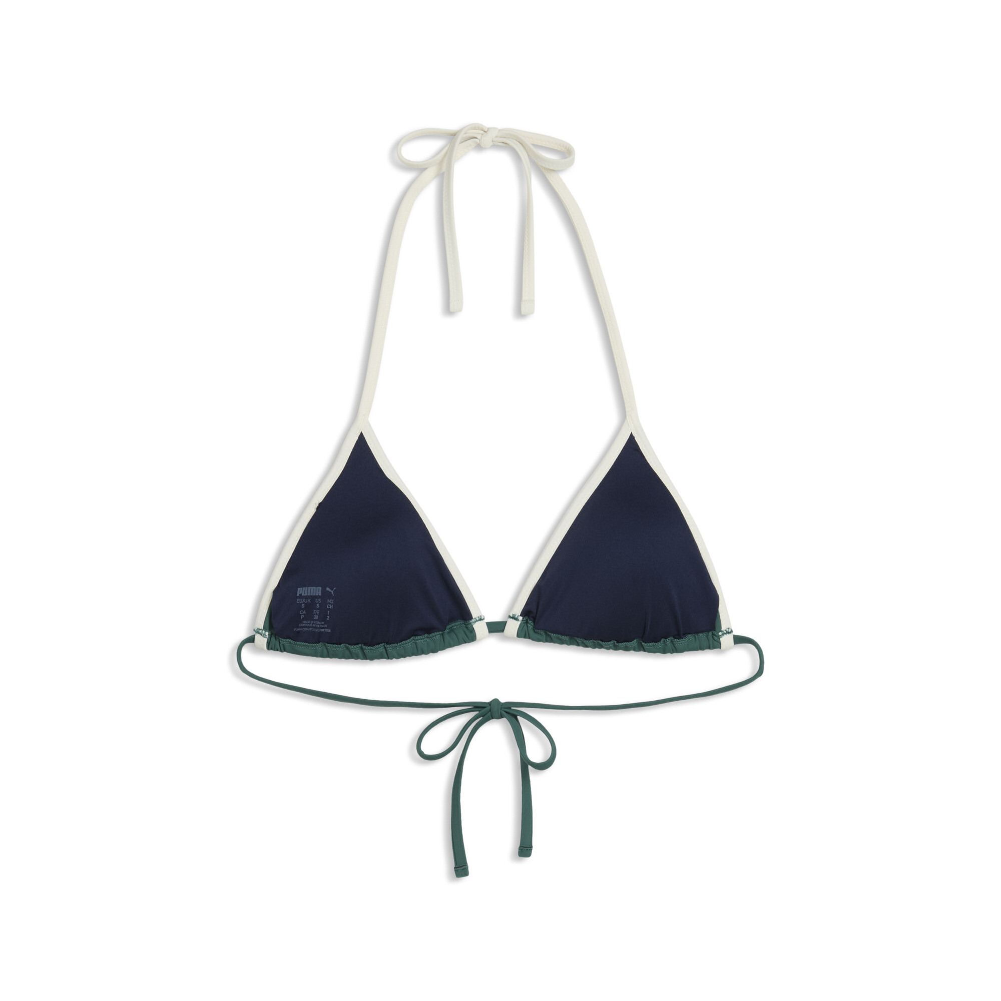 PUMA Swim Triangle Bikinitopje voor Dames, Groen, Maat S thumbnail 2