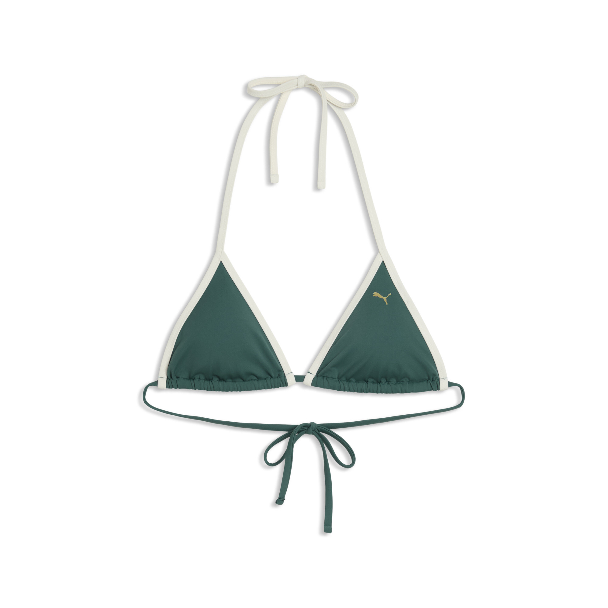 PUMA Swim Triangle Bikinitopje voor Dames, Groen, Maat XL
