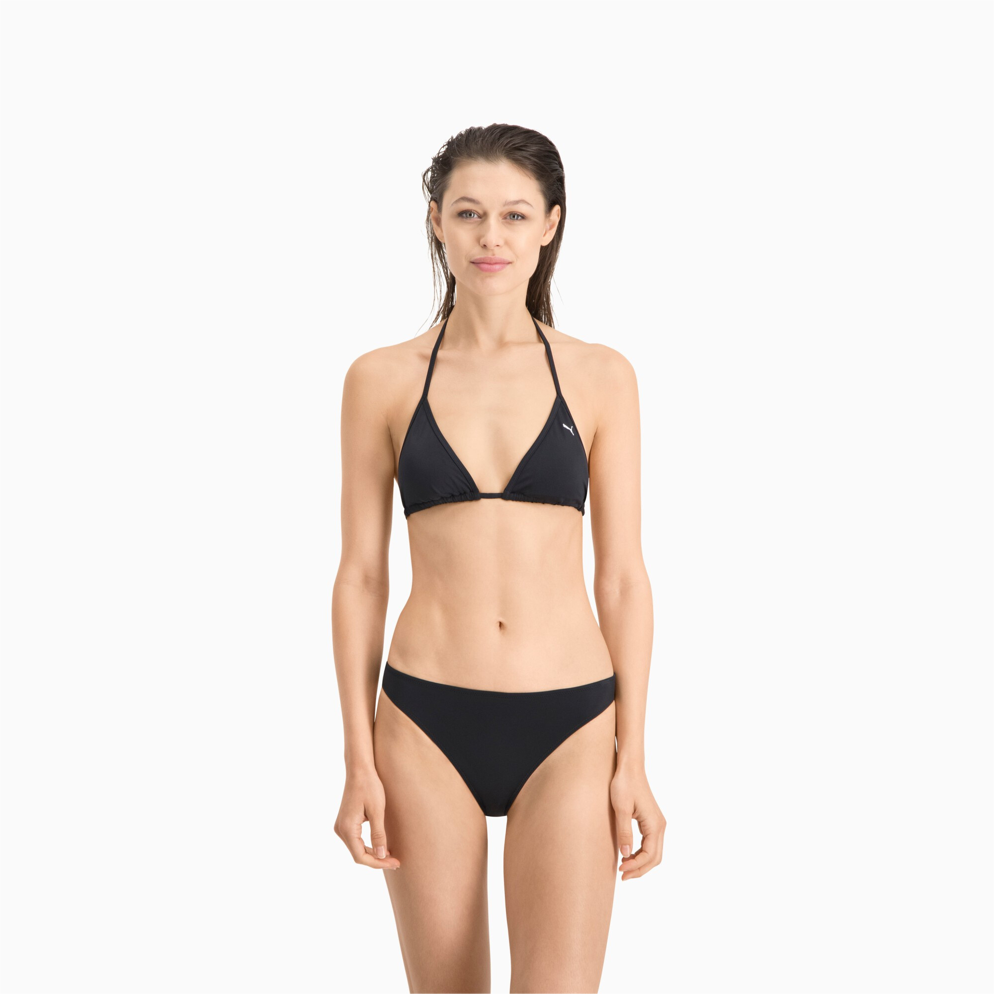 Women's Puma Swim's Classic Bikini Bottom, Black, Size S, Clothing