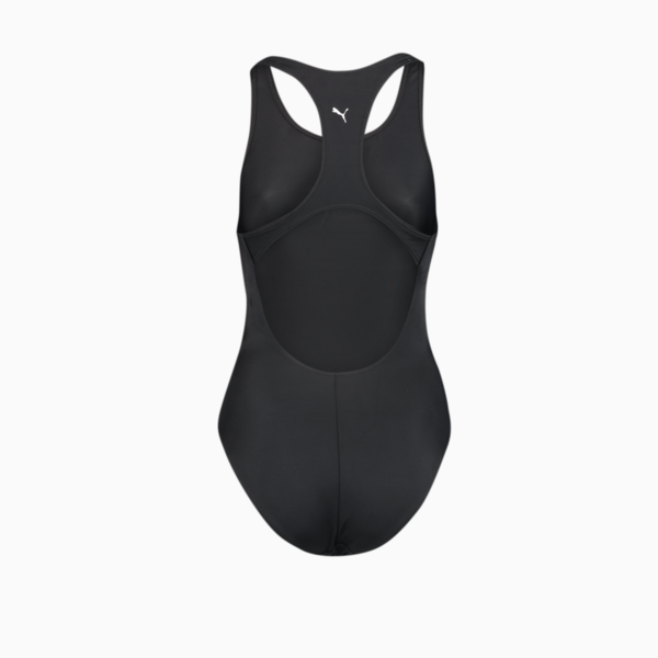 PUMA Swim Women's Racerback Swimsuit, black, large-ZAF